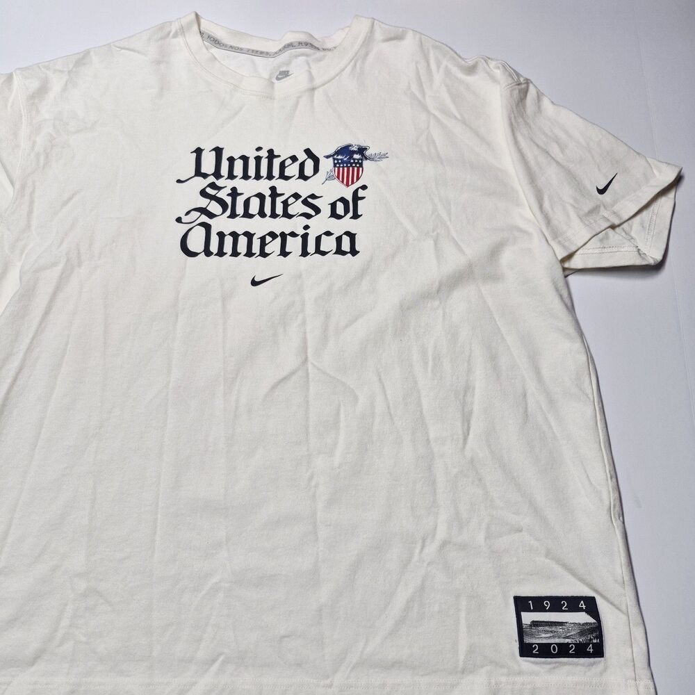 Nike Team USA T-Shirt Mens 2XL Sail White 1924 Pack Soccer World Cup 2026 NWOT